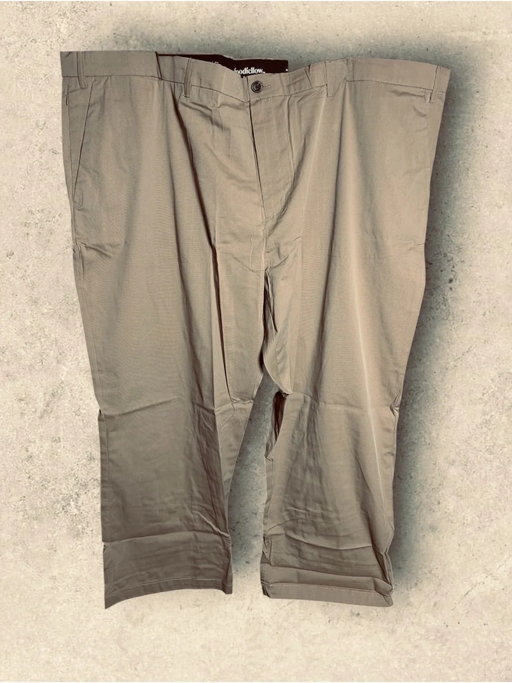 Tan Chino Big Tall Pants Men's 56 x 30 Good Fellow Straight